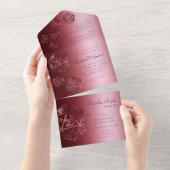 RPG Luxe | 赤い光沢のあるファンタジー・テーブルトップ・ゲーマー・エントランス オールインワン招待状 (貼ってはがせる)