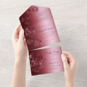 RPG Luxe | 赤艶ファンタジー テーブルゲーム用 ダイス オールインワン招待状 (貼ってはがせる)