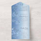 RPG Luxe | Blue Fantasy テーブルゲーム プレーヤー エントランス オールインワン招待状 (内側)