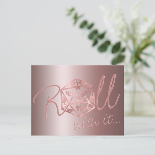 RPG Luxe | Mauve Fantasy テーブルトップゲーマー 日程変更 ポストカード (スタンド正面)