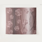 RPG Luxe | Mauve Fantasy Tabletop Dice フォトブース タペストリー (正面(横))