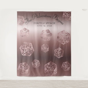 RPG Luxe Mauve Fantasy Tabletop Dice フォトブース タペストリー