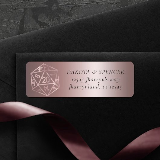 RPG Luxe | Mauve Fantasy Tabletop Gamer 住所 ラベル