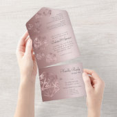 RPG Luxe | Mauve Fantasy Tabletop Gamer Entree オールインワン招待状 (貼ってはがせる)