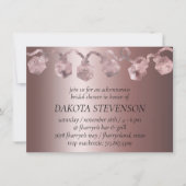 RPG Luxe | Mauve Sheen Tabletop Gamer Dice ライト 招待状 (正面)