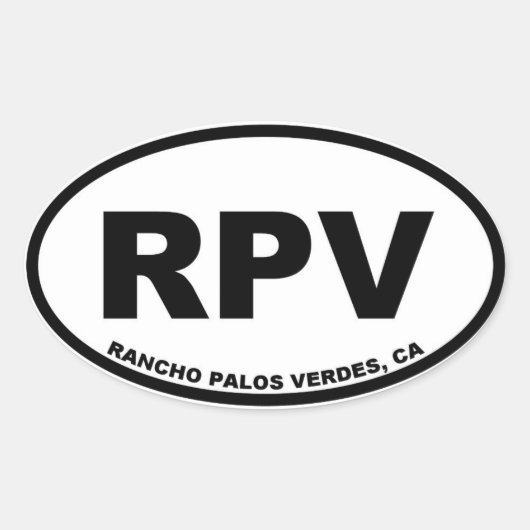 RPVランチョパロスヴェルデオーバル 楕円形シール (正面)