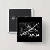 RQ-4グローバルホーク 缶バッジ (正面&裏面)