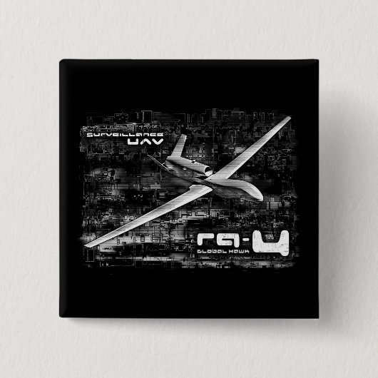 RQ-4グローバルホーク 缶バッジ (正面)