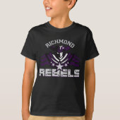RR 02 | Gray Rebel Logo Kids Black Tシャツ (正面)