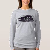 RR 03 |黒い反政府勢力のロゴ女性の両面Tシャツ Tシャツ (正面)