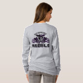 RR 03 |黒い反政府勢力のロゴ女性の両面Tシャツ Tシャツ (裏面フル)