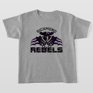 RR 03 黒い反政府勢力のロゴKids Gray Tシャツ