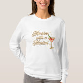 rrier with a Martini – Festive Cocktail Typography Tシャツ (正面)