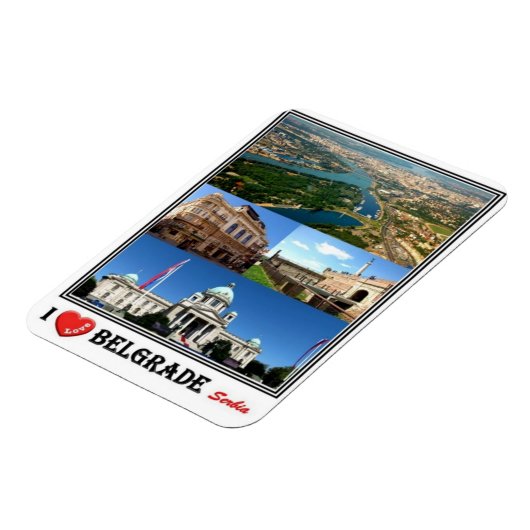 RSセルビア – ベオグラード – I Love Mosaic - マグネット (左側)