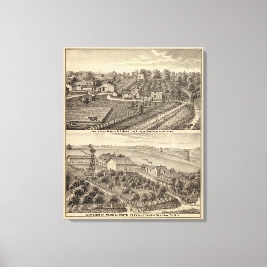 RSヒューストンとWCホワイトの酪農場 キャンバスプリント (正面)