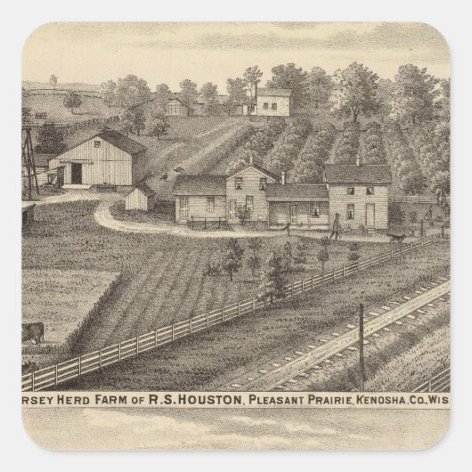 RSヒューストンとWCホワイトの酪農場 スクエアシール (正面)