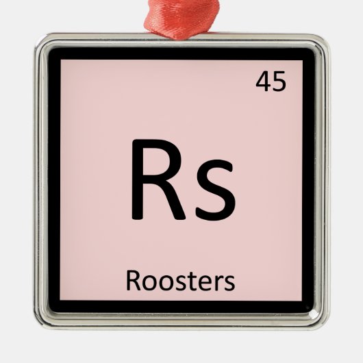 Rs - Rooters化学周期表要素 メタルオーナメント (正面)