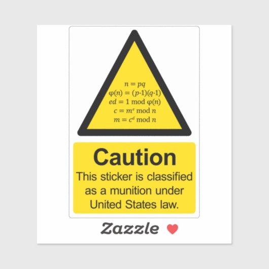 RSA暗号輸出弾薬警告のステッカー シール (シート)
