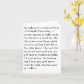 Rscheaarch at Cmabrigde Uinervtisy Geretign Crad カード (黄色い花)