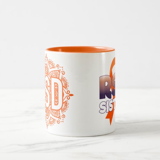 RSDの姉妹のリボン曼荼羅のマグ ツートーンマグカップ (中央)