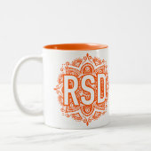 RSDの姉妹のリボン曼荼羅のマグ ツートーンマグカップ (左)