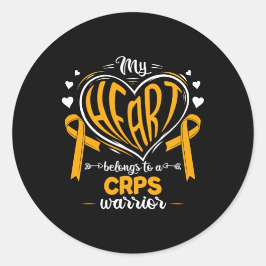 Rsd私のハートはCrps Warrior Crps Awarenに属している ラウンドシール (正面)