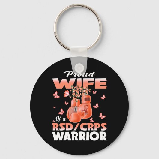 Rsd誇りを持った Crps戦士認識度ボクシングの妻 キーホルダー (正面)