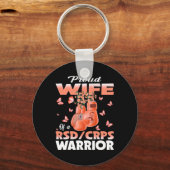 Rsd誇りを持った Crps戦士認識度ボクシングの妻 キーホルダー (正面)