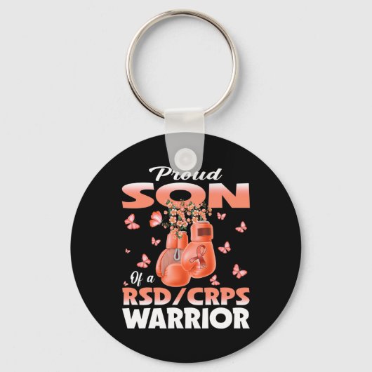 Rsd誇りを持った Crps戦士認識度ボクシングGの息子 キーホルダー (正面)