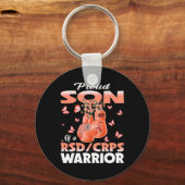 Rsd誇りを持った Crps戦士認識度ボクシングGの息子 キーホルダー (正面)