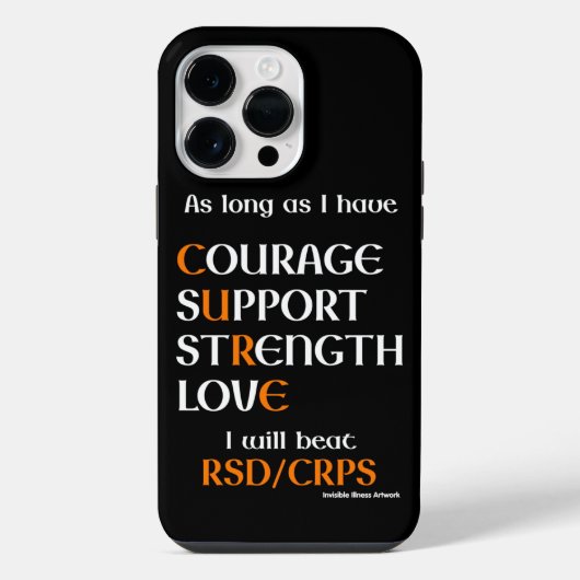 RSD/CRPSに打ち勝つ iPhoneケース (裏面)