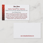 RSD/CRPSの医学カード コーリングカード (正面/裏面)