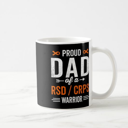 RSD CRPSの戦士 生存者 認知を誇りに思う父 コーヒーマグカップ (右)