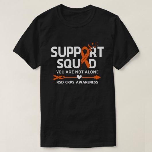 RSD CRPS啓発フェザー 戦士支援班 Tシャツ (デザイン正面)