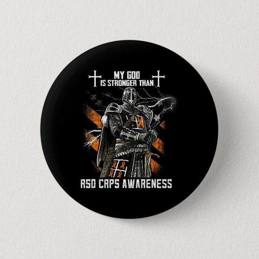 RSD CRPS啓発 私の神は強い 缶バッジ (正面)