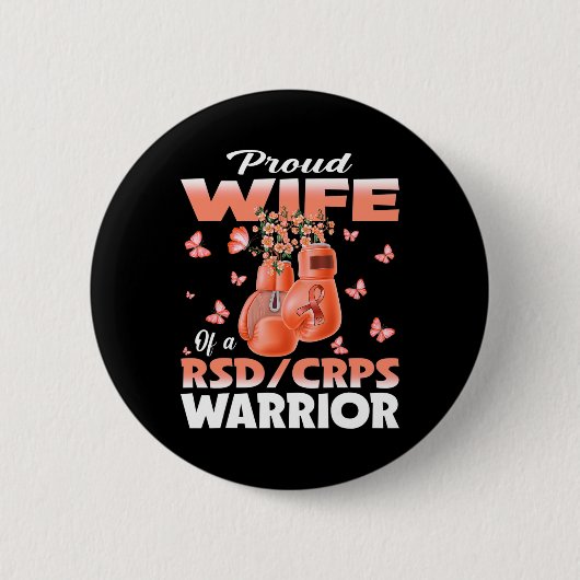 RSD CRPS戦士の妻であることを誇りに思います ボクシング 缶バッジ (正面)