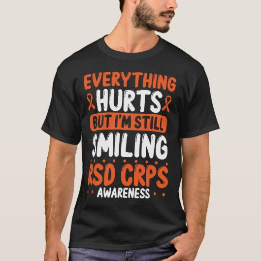 Rsd Crps戦士オレンジリボンまだ微笑むCrps Tシャツ (正面)