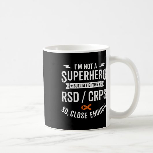 Rsd Crps戦士サバイバー認識度サポートオレンジ コーヒーマグカップ (右)