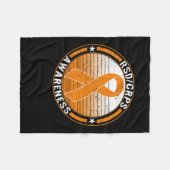 Rsd Crps複合部位疼痛症候群認識度 フリースブランケット (正面(横))