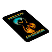 RSD/CRPS認識度の火災とアイリボン マグネット (右側)