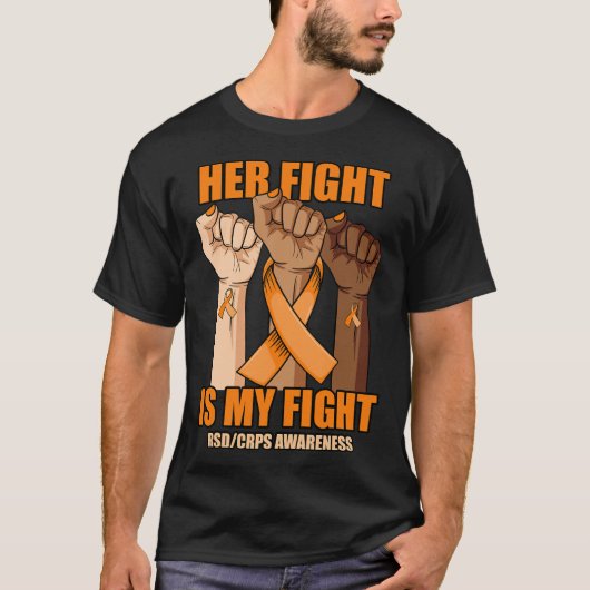 RSD CRPS認識度彼女の戦いは私の戦闘手である Tシャツ (正面)