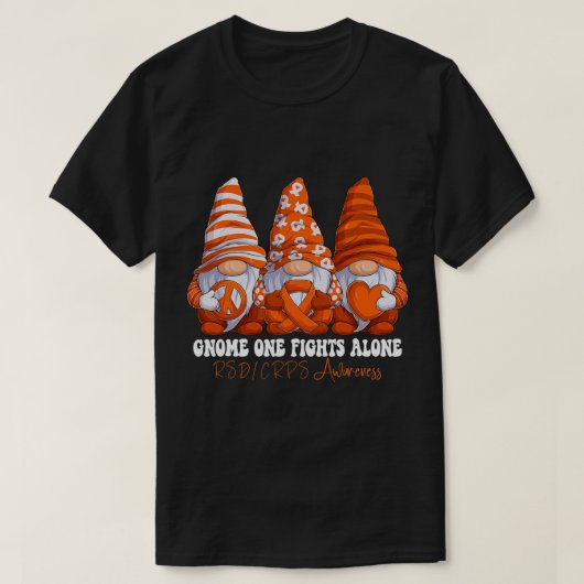 RSD CRPS認識度月オレンジリボンGnomies Sup Tシャツ (デザイン正面)