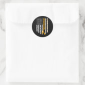 Rsd Crps認識度米国国旗のサポートTop Tee ラウンドシール (バッグ)