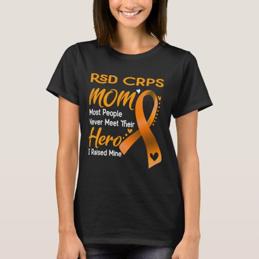 RSD CRPS お母さん 私は私の痛みを乗り越えてみせます Tシャツ (正面)