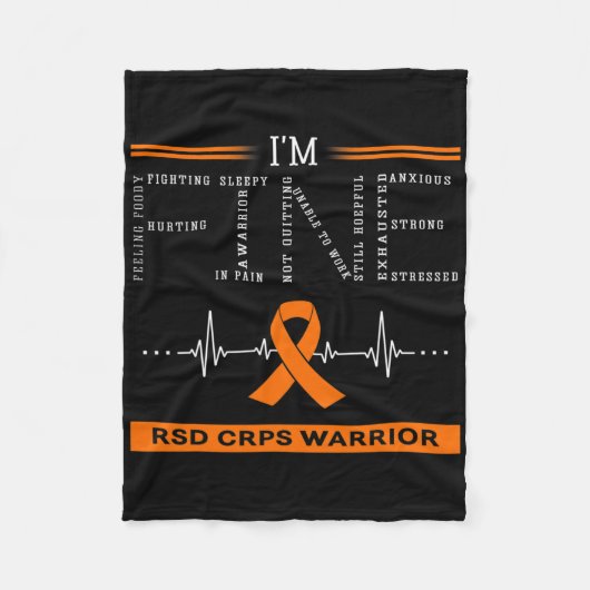 RSD CRPS 戦士 私は大丈夫  フリースブランケット (正面)