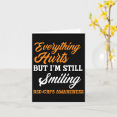 Rsd Crps Awarenがまだ微笑んでいる時に何もかも痛む カード (黄色い花)