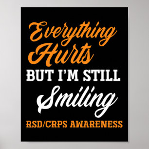 Rsd Crps Awarenがまだ微笑んでいる時に何もかも痛む ポスター