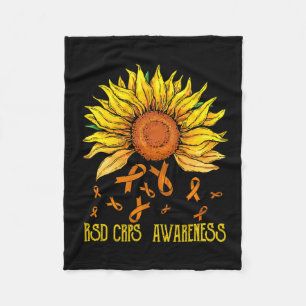 RSD CRPS Awareness ヒマワリ フリースブランケット