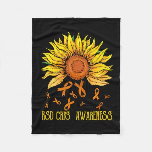 RSD CRPS Awareness ヒマワリ フリースブランケット (正面)