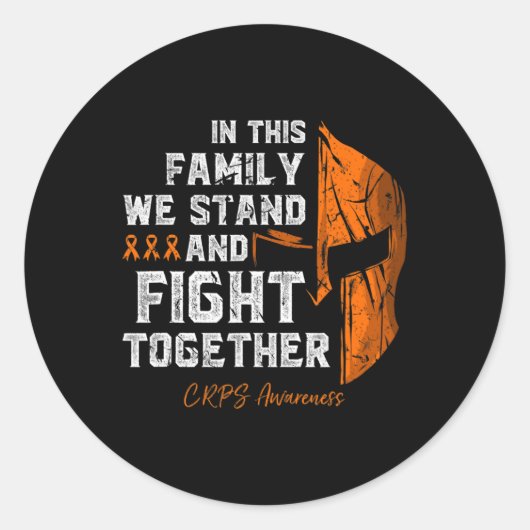 Rsd-crps Awareness Family Support Spartan Warrior  ラウンドシール (正面)